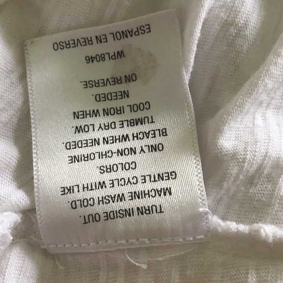 Style & Co tank top white sleeveless with sequins size med - Picture 9 of 9